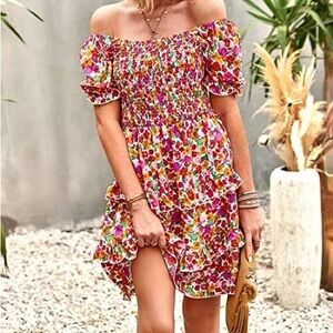 Floral Multicolor Dress Size Medium
